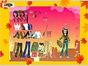 Click to Play Autumn Post Card Dress Up