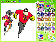 Click to Play The Incredibles Colorbook