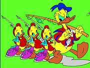 Click to Play Donald and Family Online Coloring Game